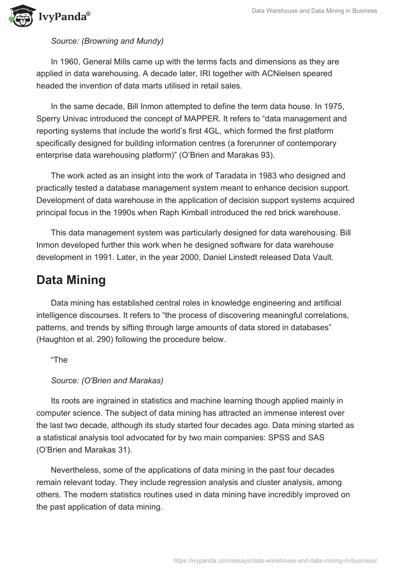 Data Warehouse and Data Mining in Business. Page 4