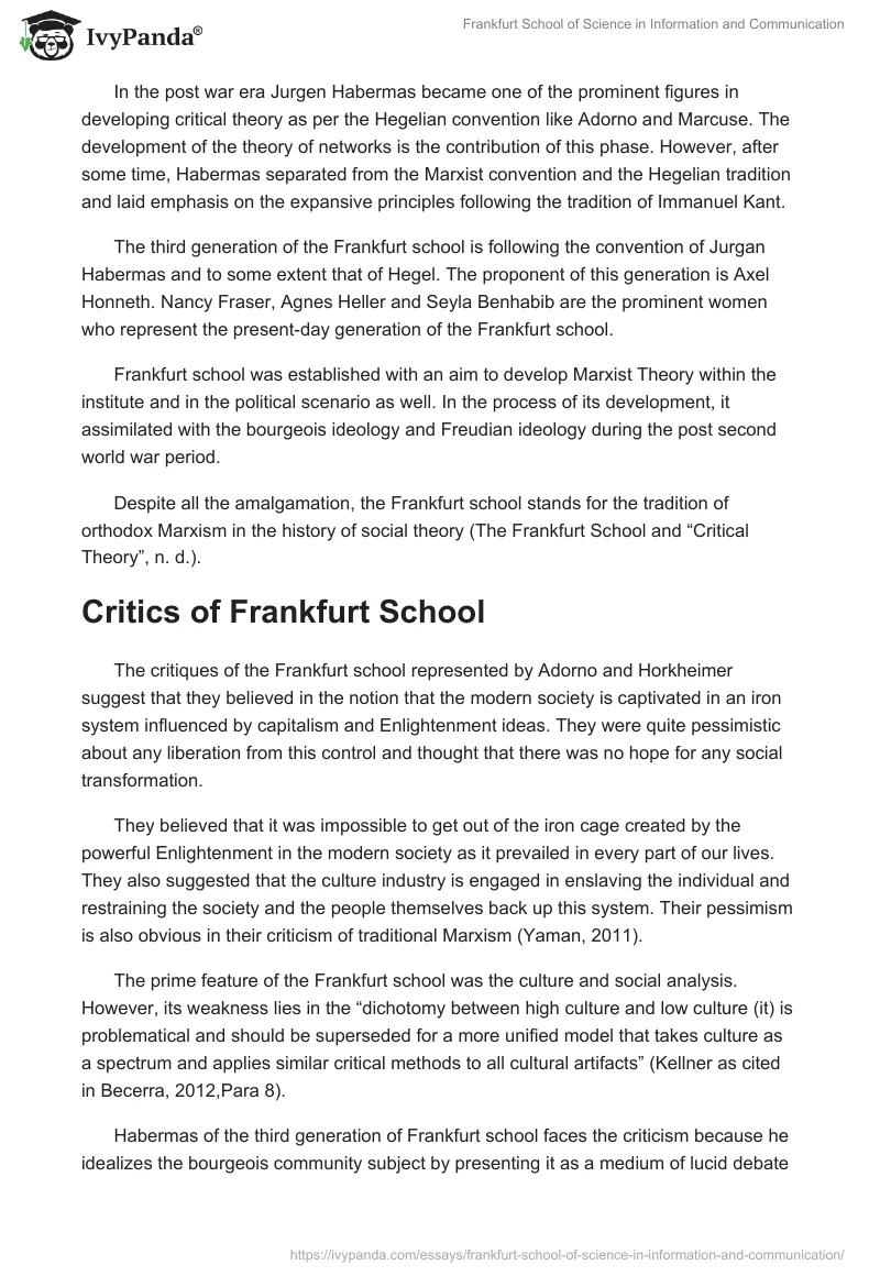 Frankfurt School of Science in Information and Communication. Page 3