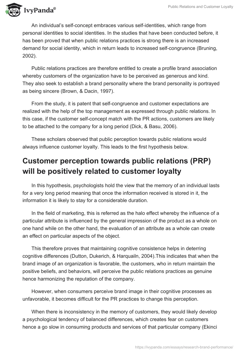 Public Relations and Customer Loyalty. Page 4