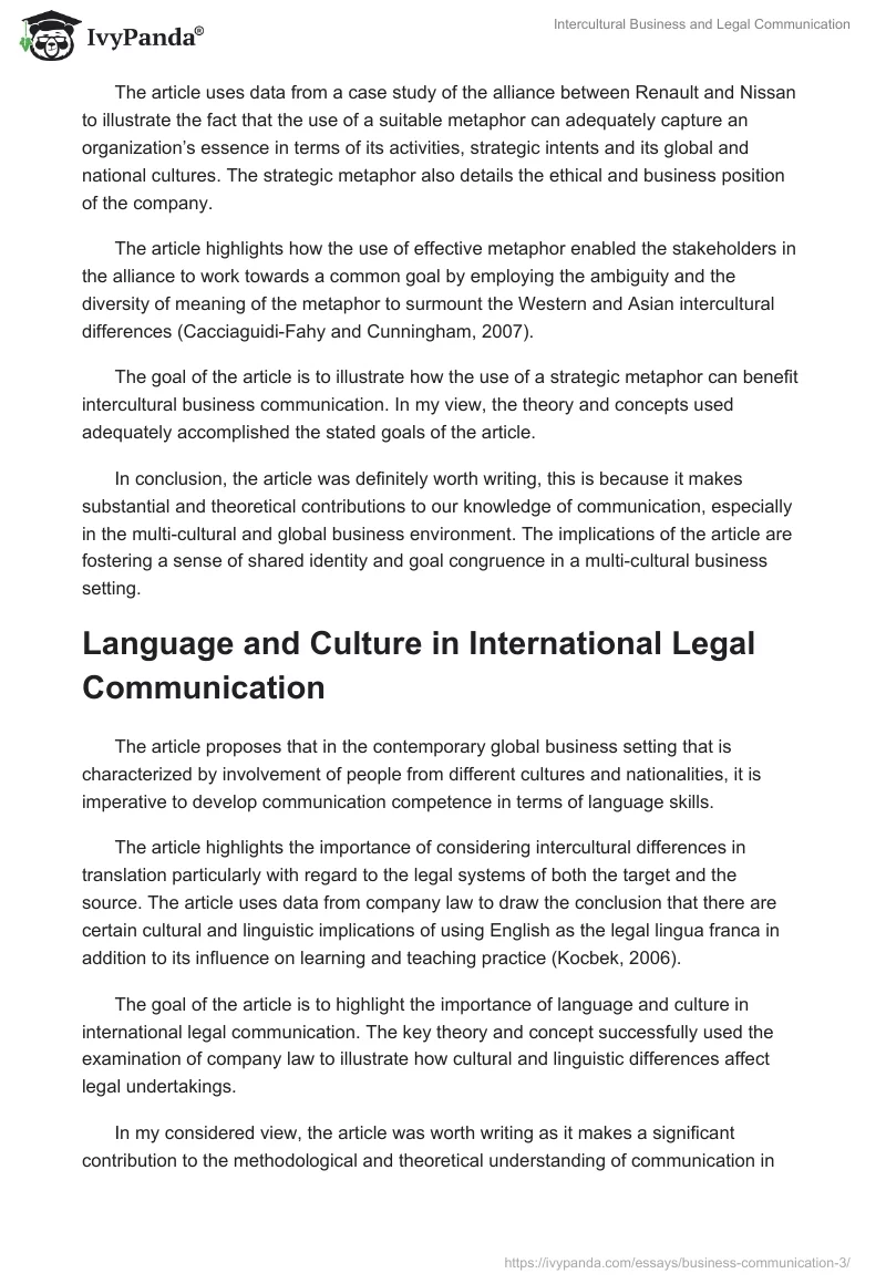 Intercultural Business and Legal Communication. Page 2