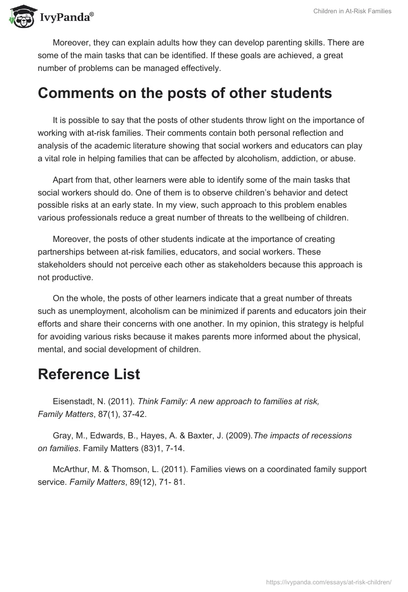 Children in At-Risk Families. Page 2