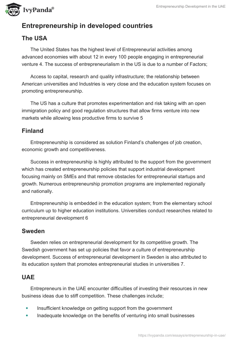 Entrepreneurship Development in the UAE. Page 2