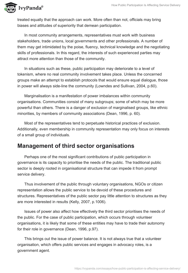 How Public Participation Is Affecting Service Delivery. Page 5