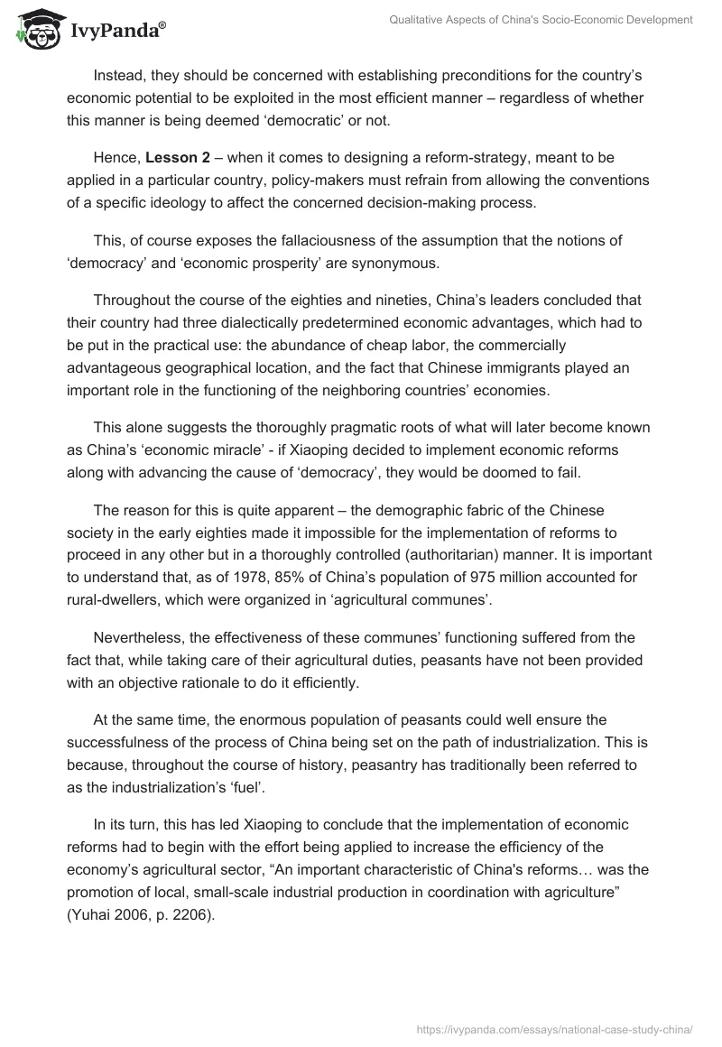 Qualitative Aspects of China's Socio-Economic Development. Page 3