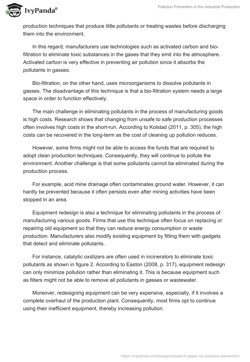 Pollution Prevention in the Industrial Production. Page 4
