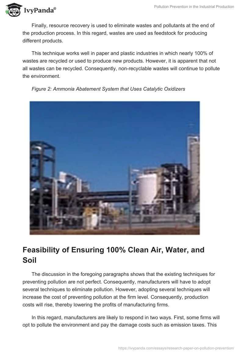 Pollution Prevention in the Industrial Production. Page 5