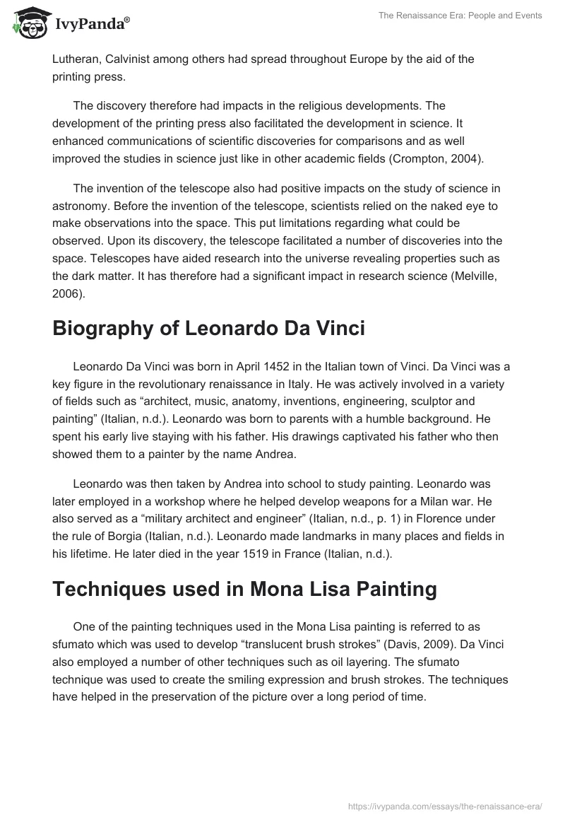 The Renaissance Era: People and Events. Page 5