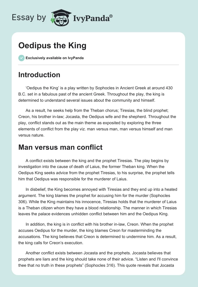 Oedipus the King. Page 1