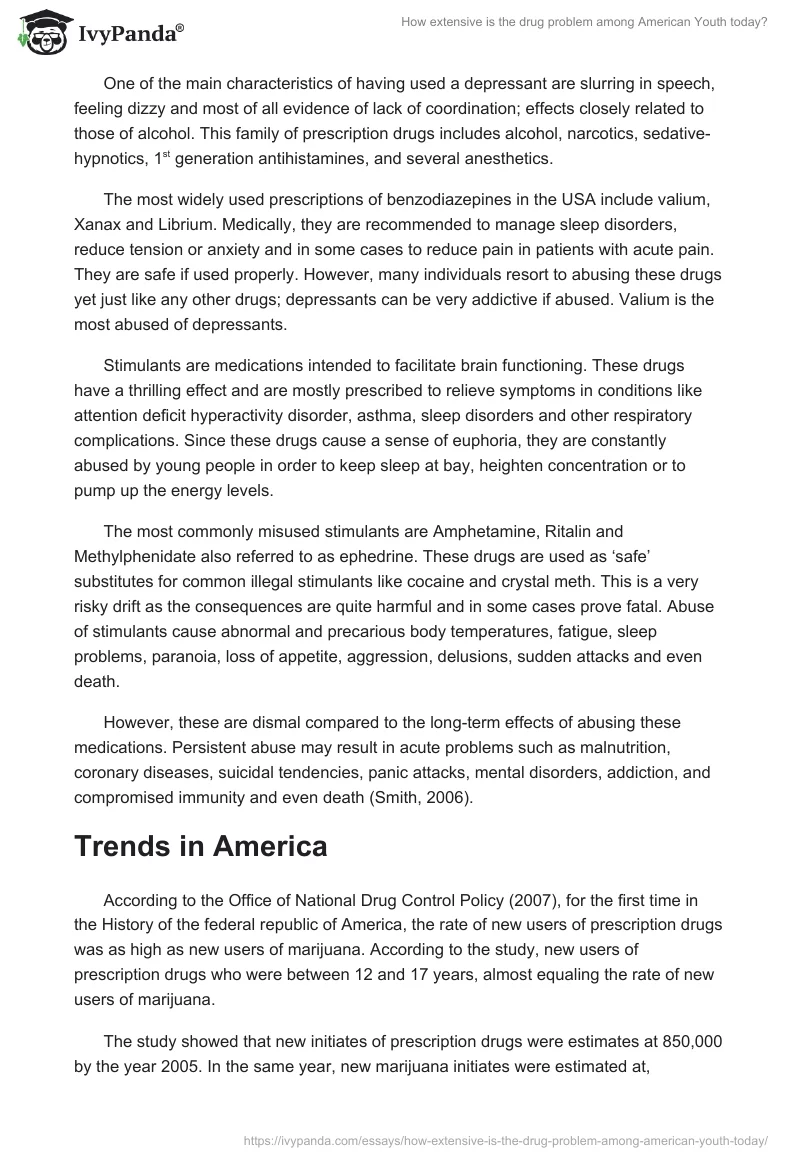 How Extensive Is the Drug Problem Among American Youth Today?. Page 3
