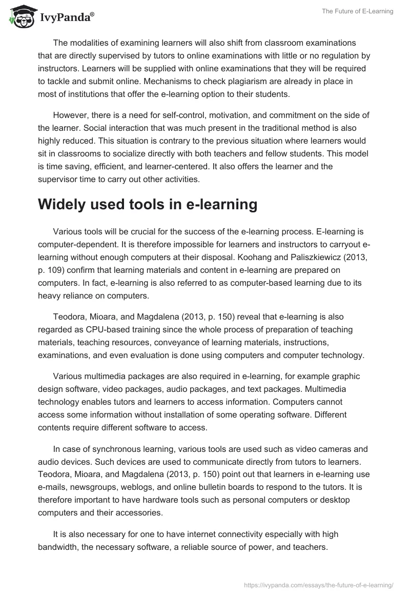 The Future of E-Learning. Page 2