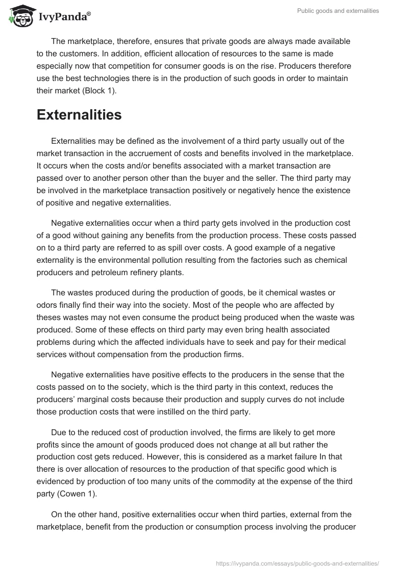 Public goods and externalities. Page 3