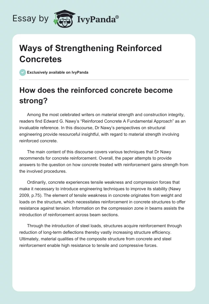 Ways of Strengthening Reinforced Concretes. Page 1