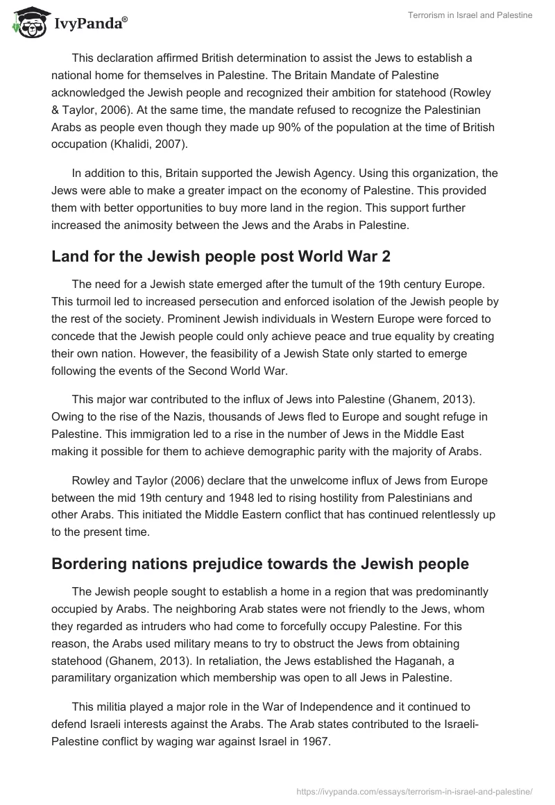 Terrorism in Israel and Palestine. Page 2