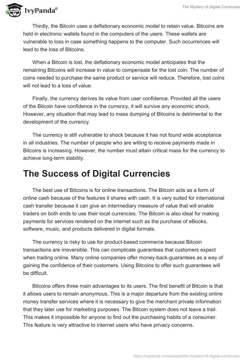 The Mystery of Digital Currencies. Page 5
