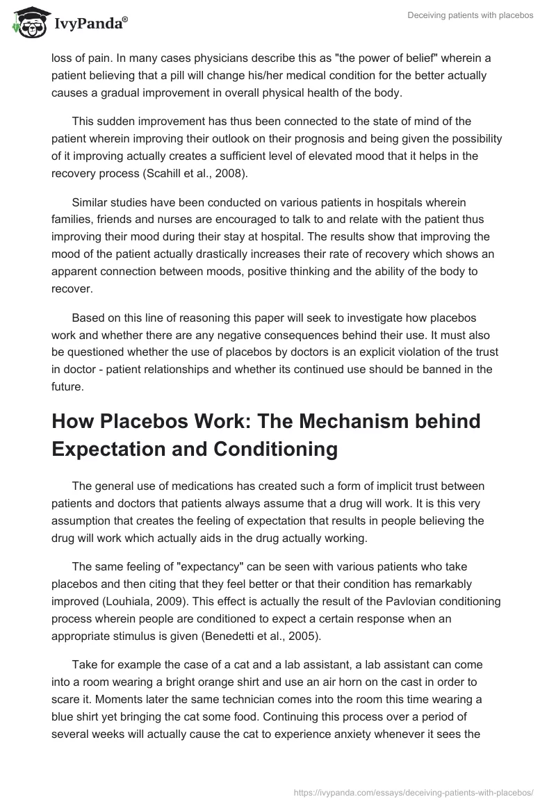 Deceiving patients with placebos. Page 2