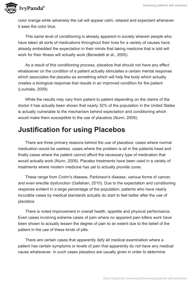 Deceiving patients with placebos. Page 3