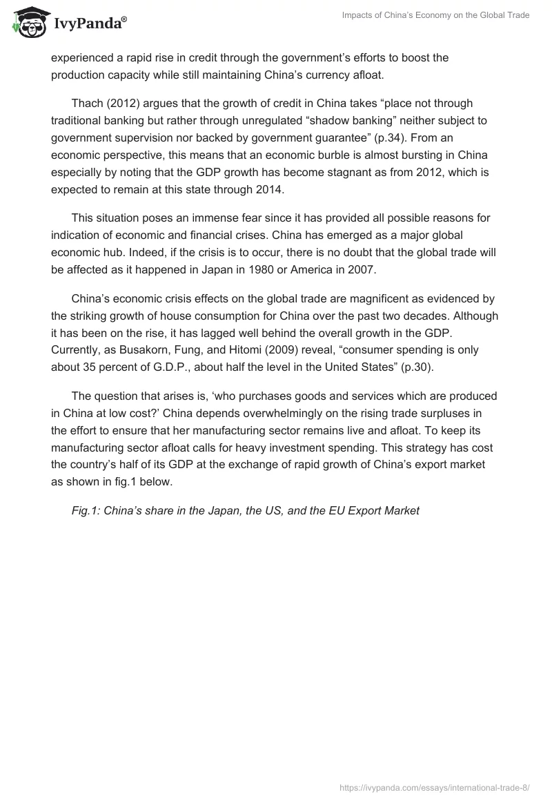 Impacts of China’s Economy on the Global Trade. Page 2