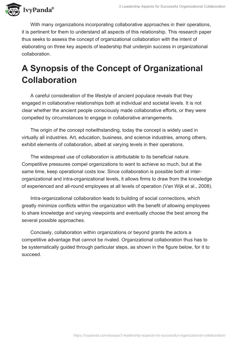 3 Leadership Aspects for Successful Organizational Collaboration. Page 2