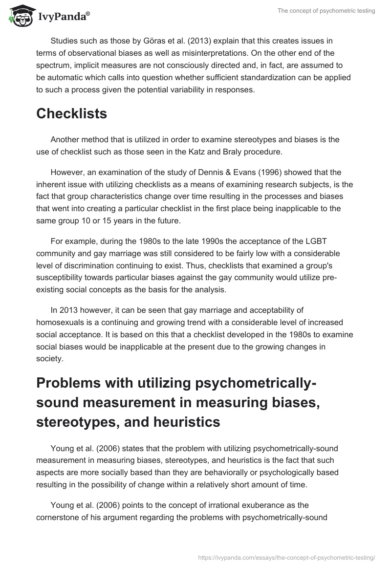 The concept of psychometric testing. Page 4