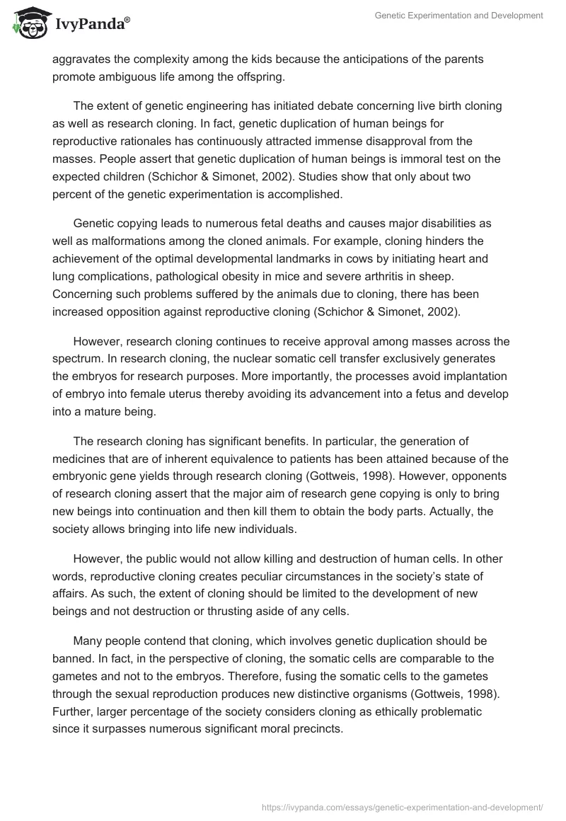 Genetic Experimentation and Development. Page 3