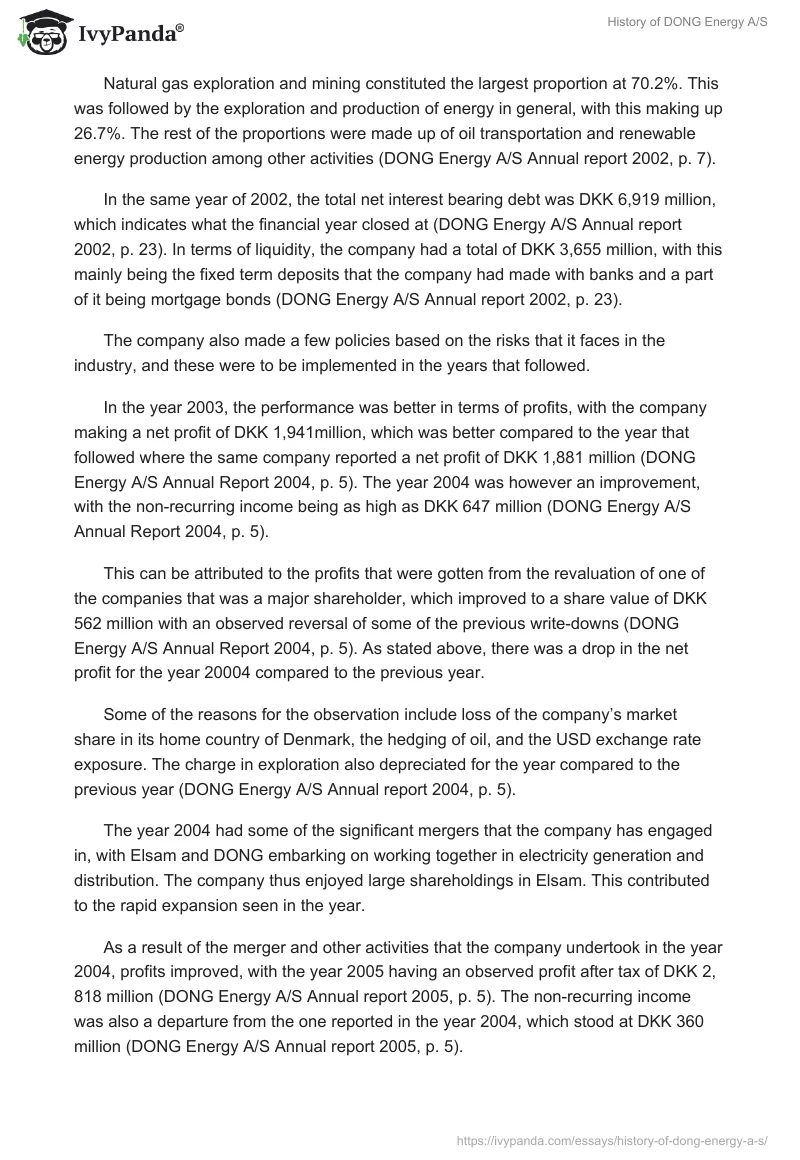 History of DONG Energy A/S. Page 3