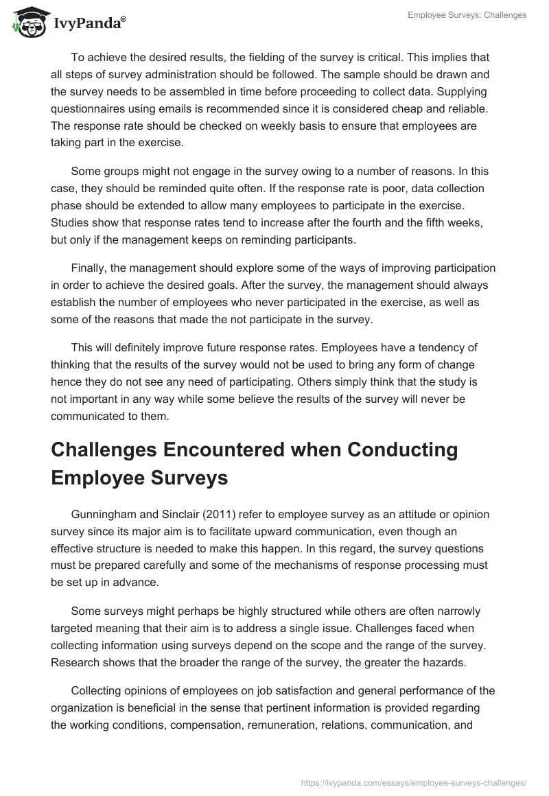 Employee Surveys: Challenges. Page 3