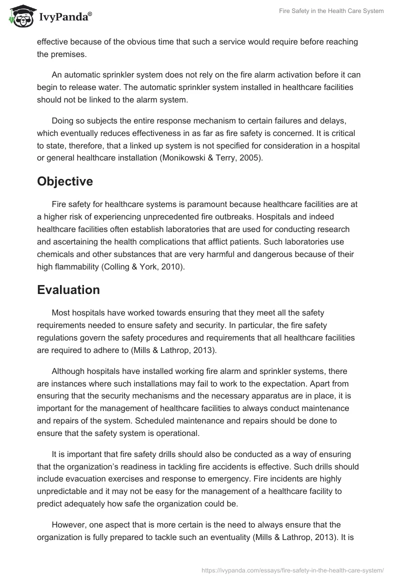 Fire Safety in the Health Care System. Page 5
