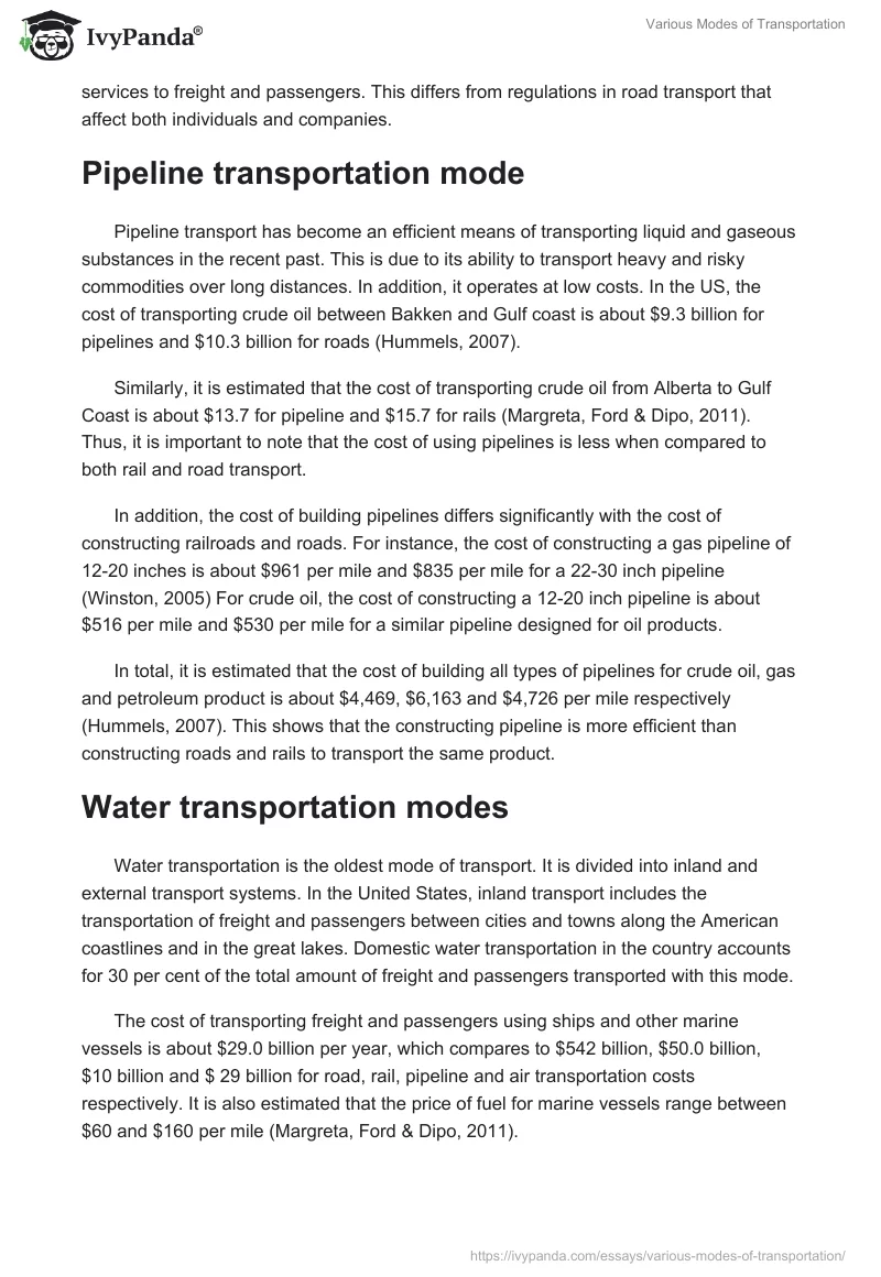 Various Modes of Transportation. Page 4