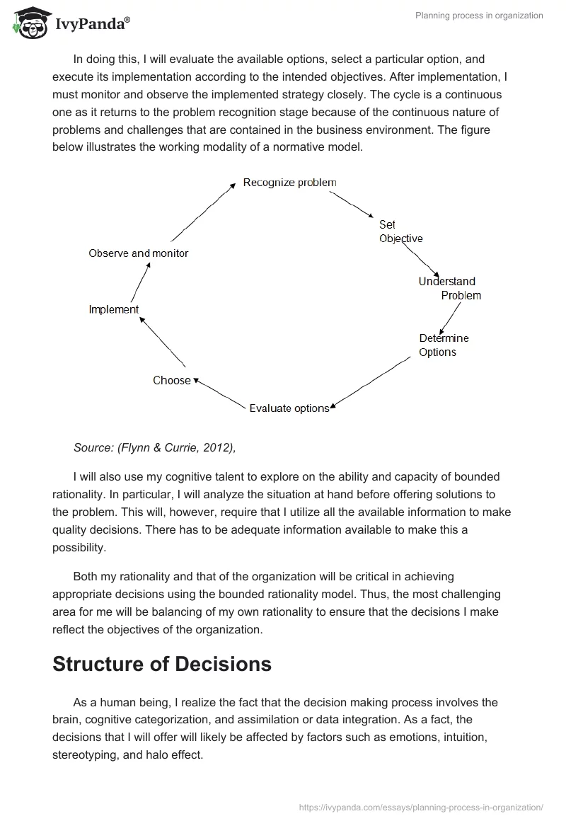 Planning process in organization. Page 4
