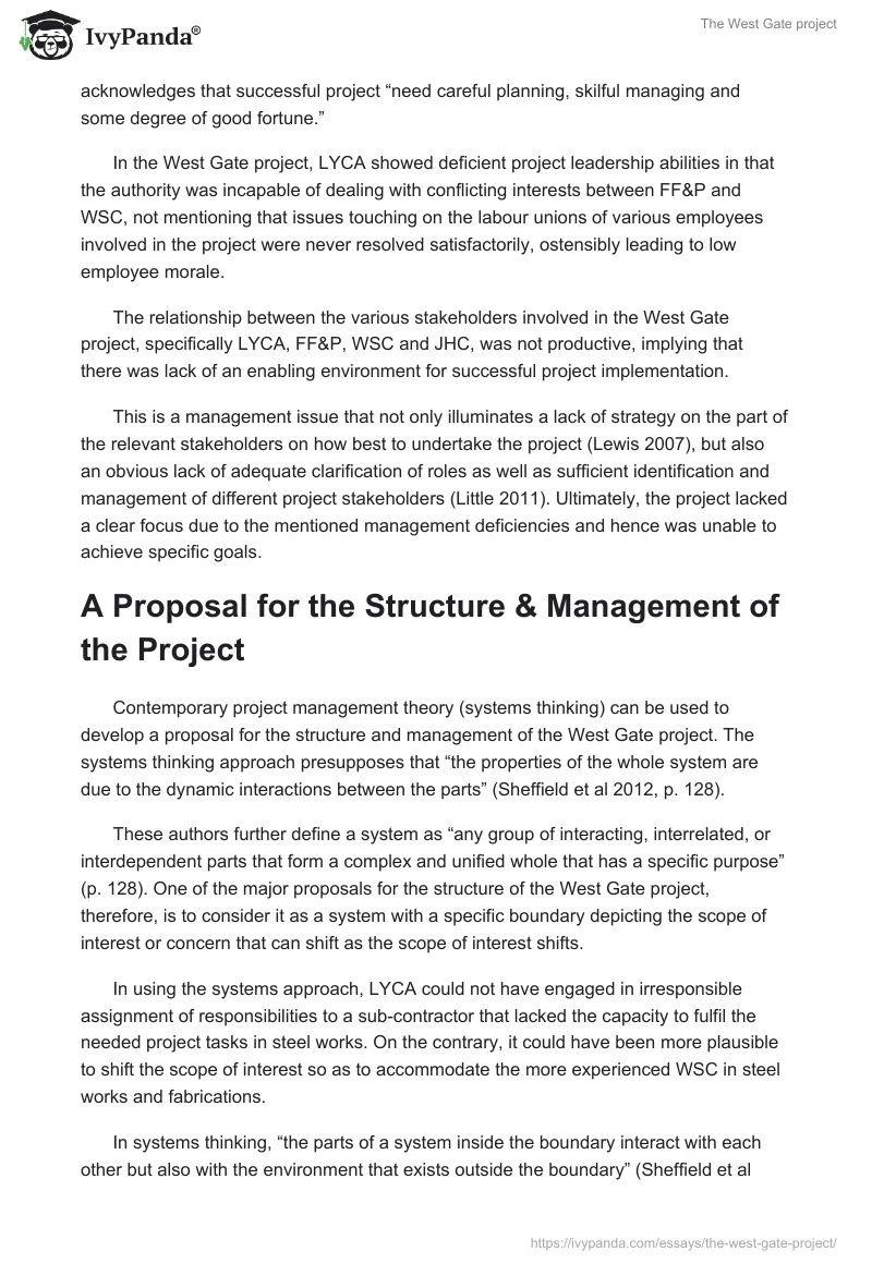The West Gate project. Page 3