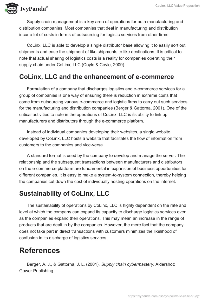 CoLinx, LLC Value Proposition. Page 2