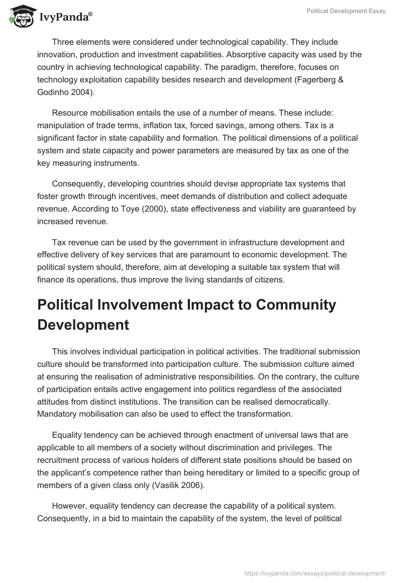Political Development Essay. Page 5