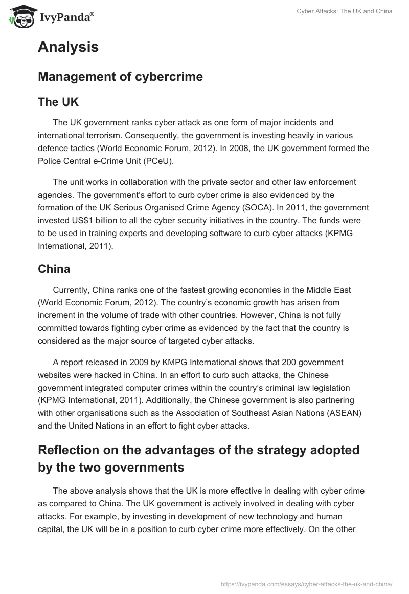 Cyber Attacks: The UK and China. Page 2