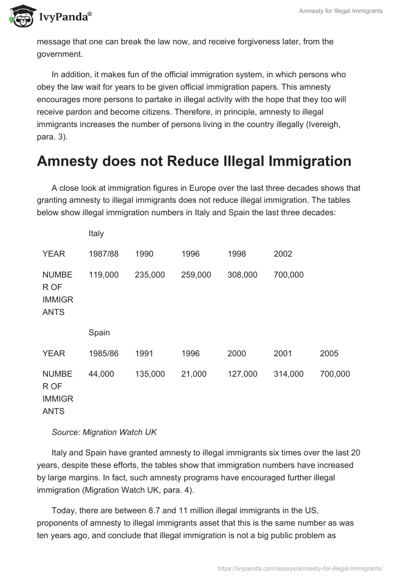 Amnesty for Illegal Immigrants. Page 2
