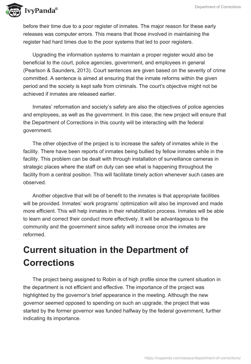 Department of Corrections. Page 2