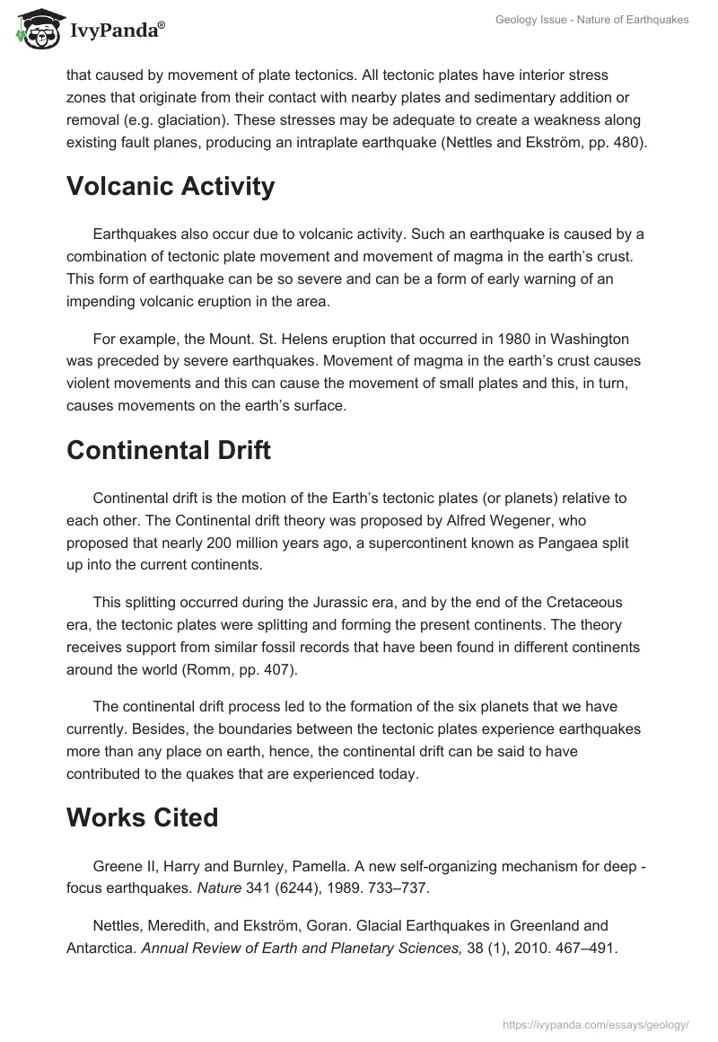 Geology Issue - Nature of Earthquakes. Page 2