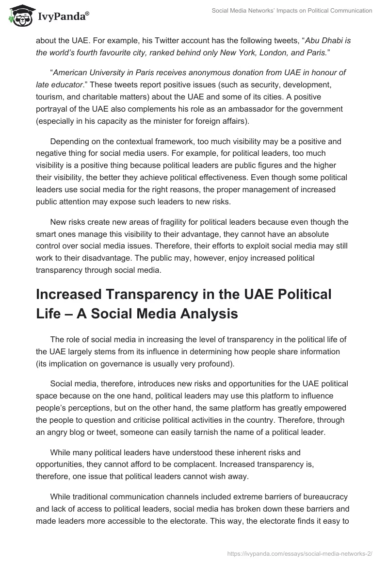 Social Media Networks’ Impacts on Political Communication. Page 4