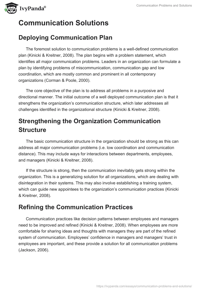 Communication Problems and Solutions. Page 3