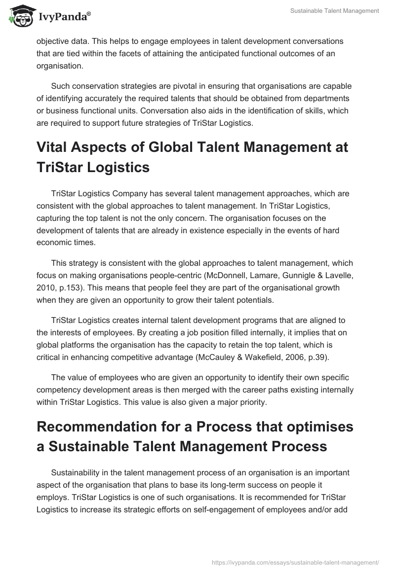 Sustainable Talent Management. Page 4