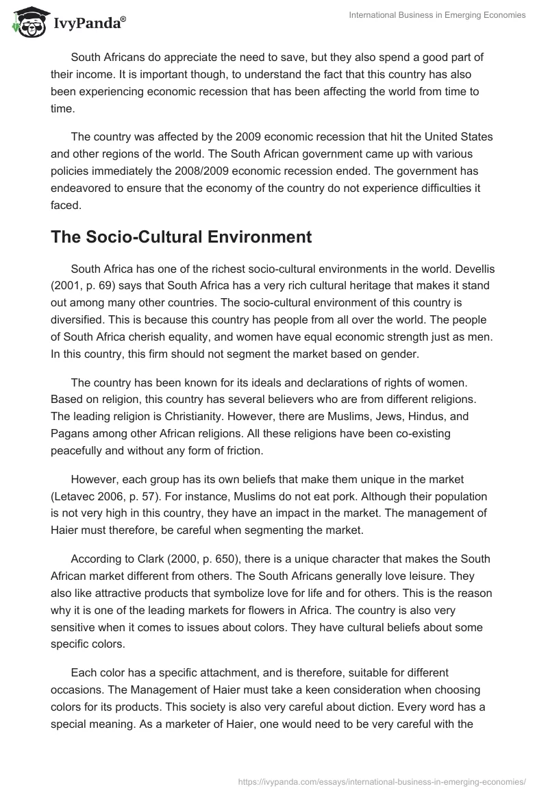 International Business in Emerging Economies. Page 3