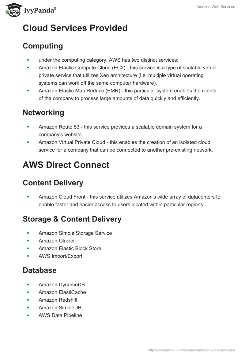 Amazon Web Services. Page 2