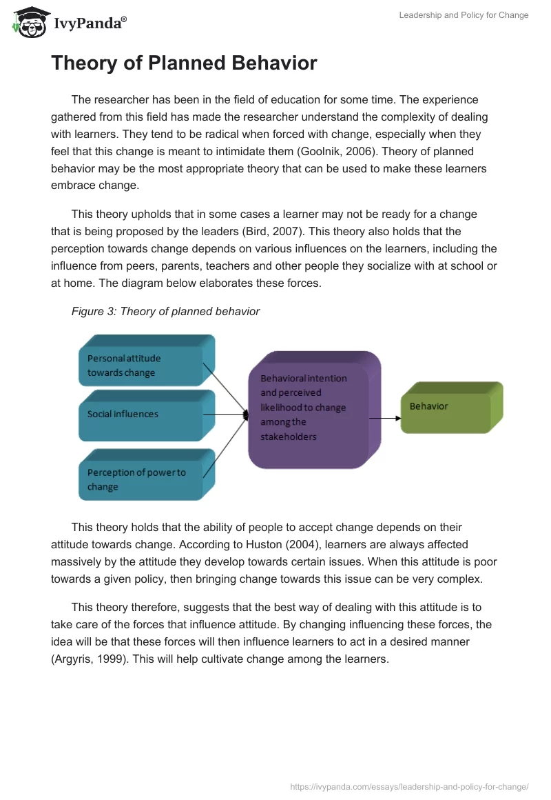 Leadership and Policy for Change. Page 5