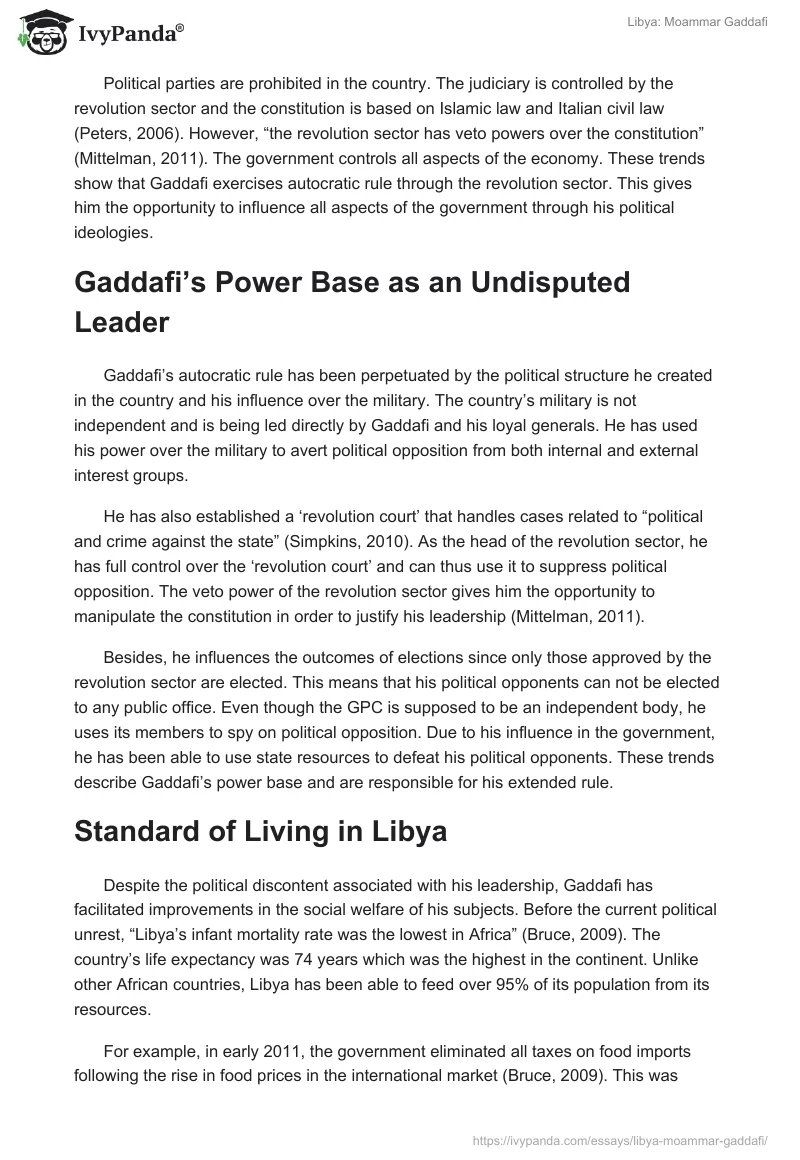 Libya: Moammar Gaddafi. Page 2