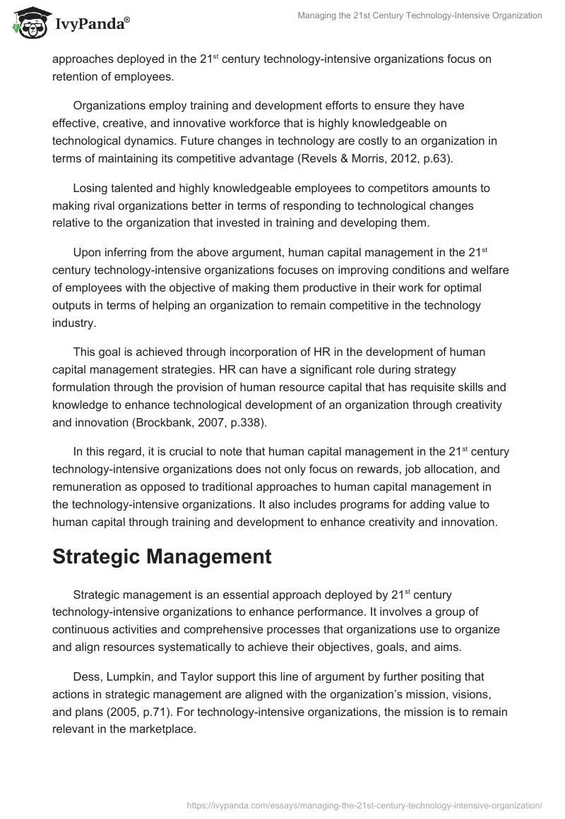 Managing the 21st Century Technology-Intensive Organization. Page 3
