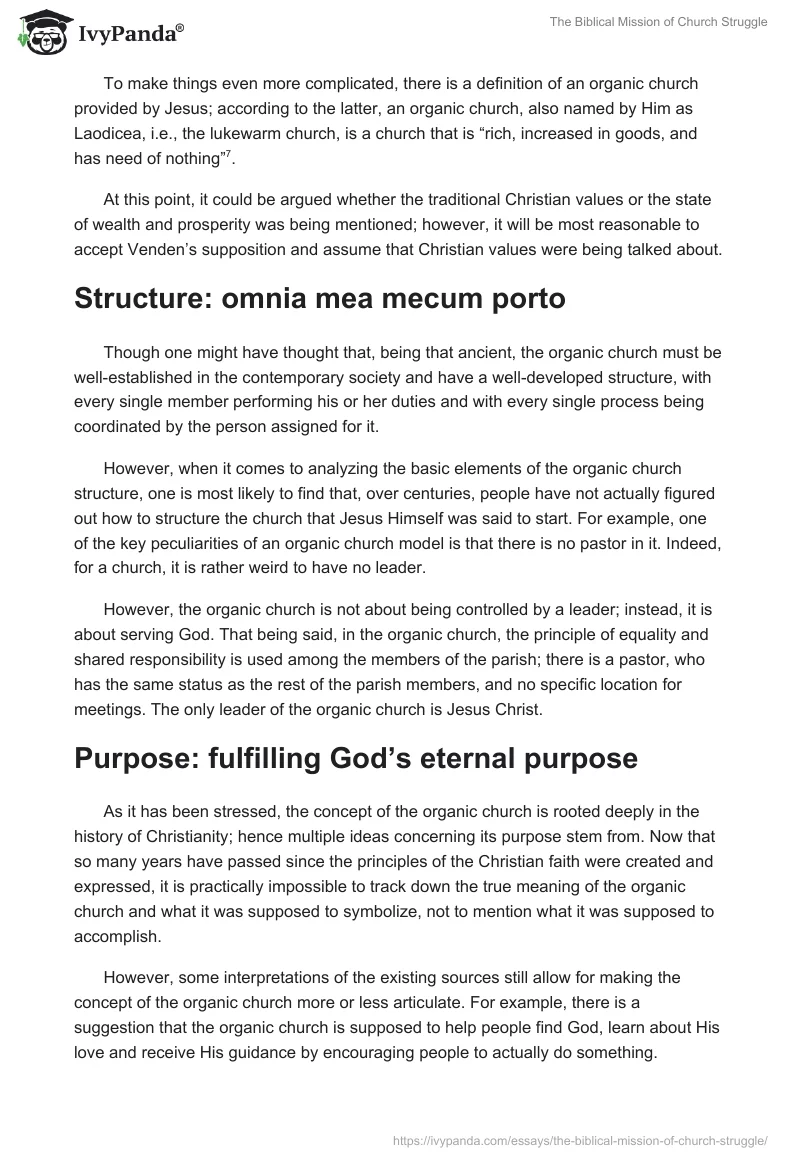 The Biblical Mission of Church Struggle. Page 4