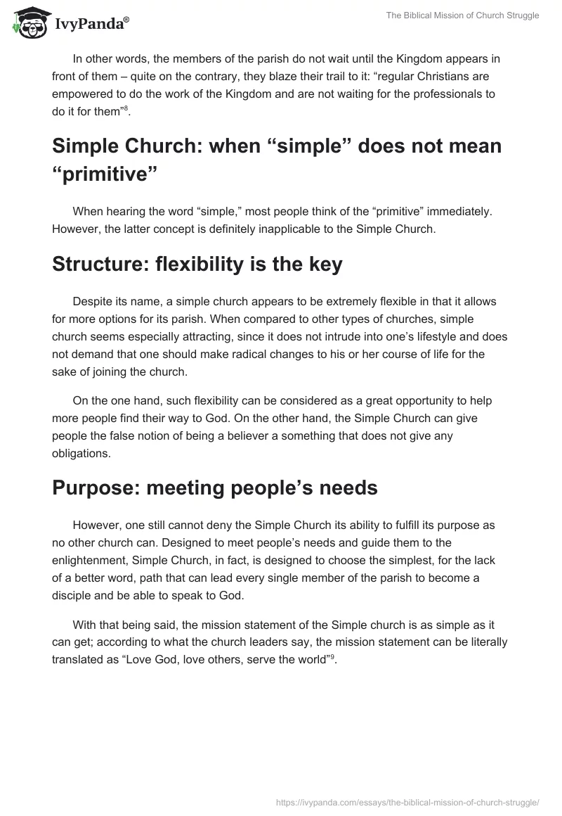 The Biblical Mission of Church Struggle. Page 5