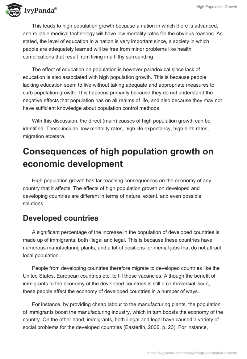 High Population Growth. Page 2