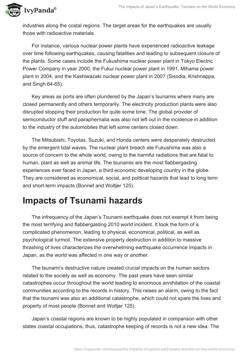 The Impacts of Japan’s Earthquake, Tsunami on the World Economy. Page 4