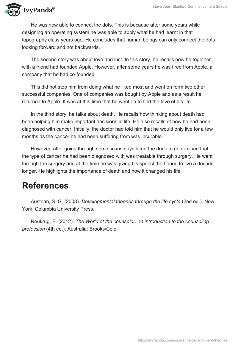 essay on steve jobs commencement speech