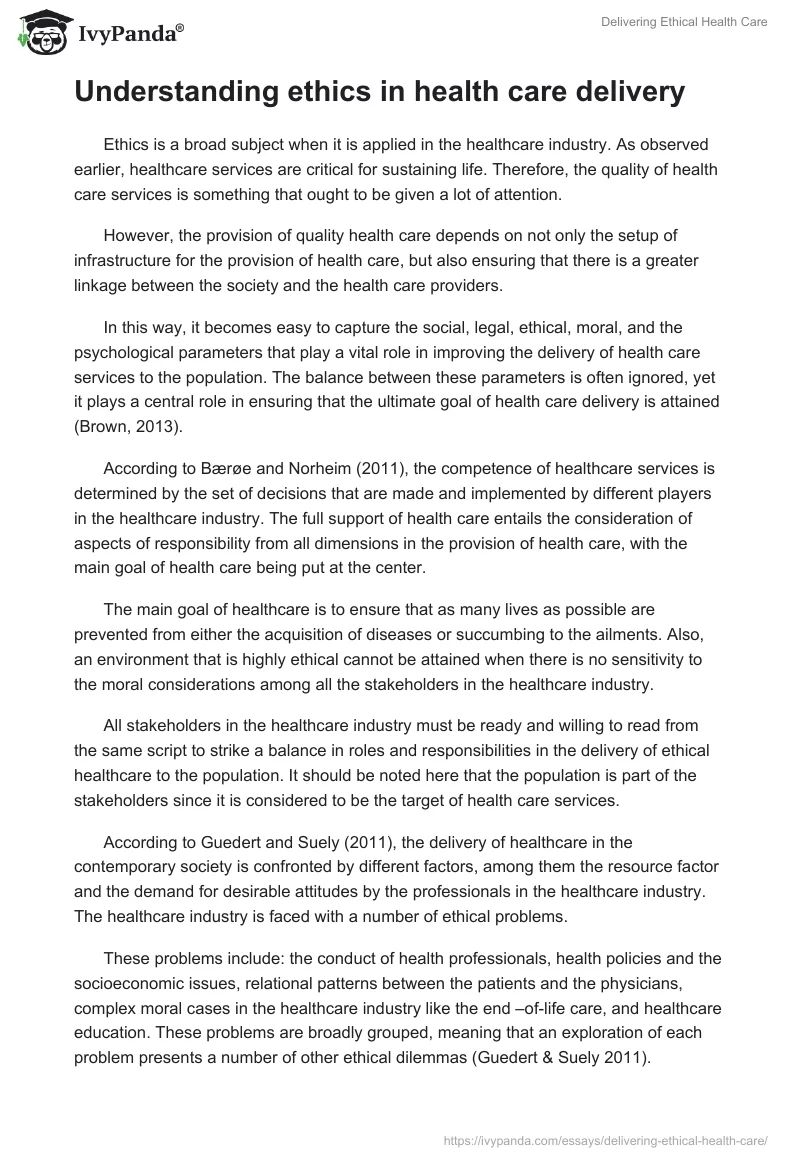 Delivering Ethical Health Care. Page 3